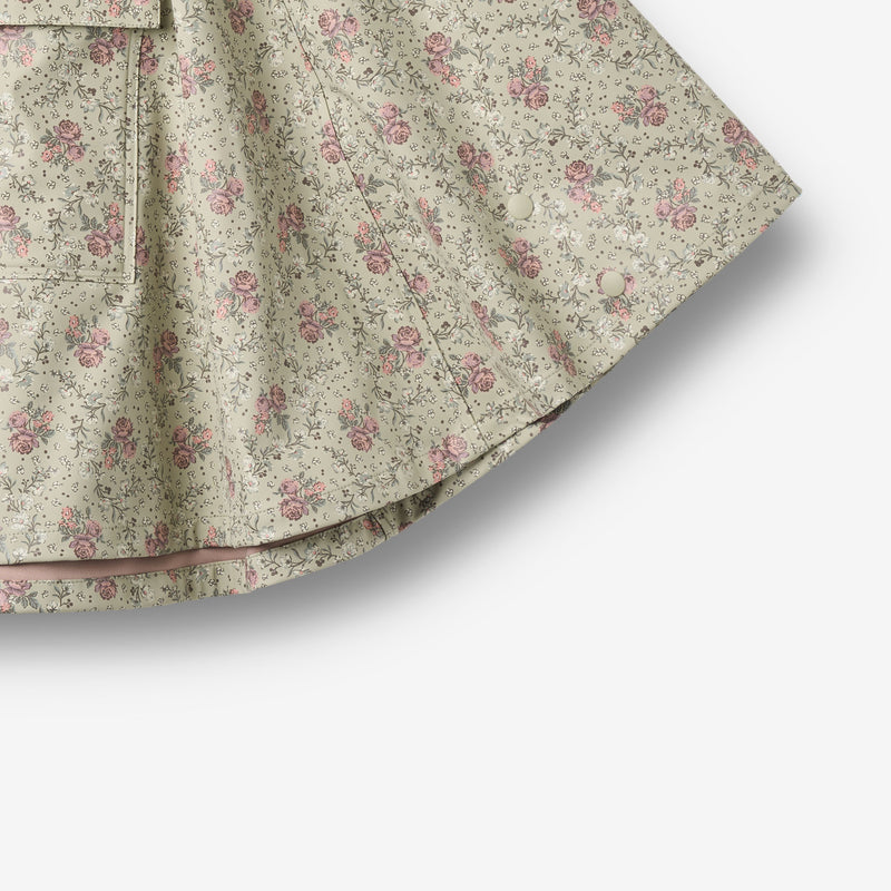 Wheat Outerwear Raincape Drops Jacket 9539 slightly green flowers