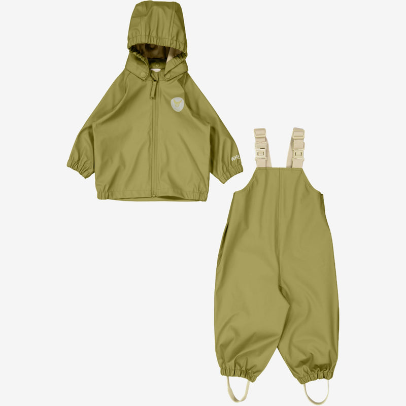 Wheat Outerwear Rainwear Charlie | Baby Rainwear 4121 heather green