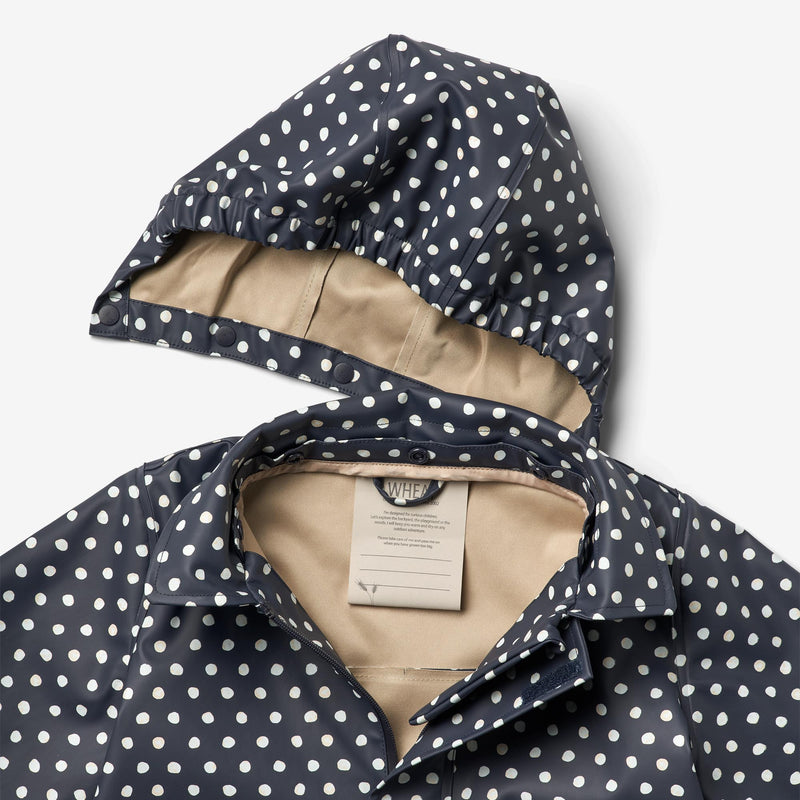 Wheat Outerwear Rainwear Long Jacket Finley Rainwear 1071 ink dots