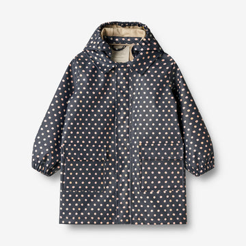 Wheat Outerwear Rainwear Long Jacket Finley Rainwear 1071 ink dots