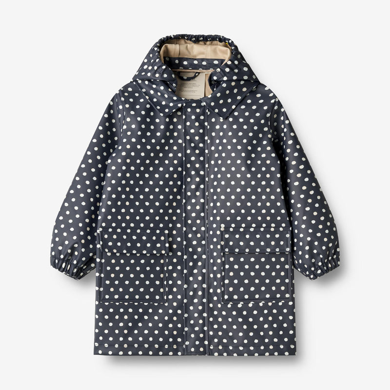 Wheat Outerwear Rainwear Long Jacket Finley Rainwear 1071 ink dots