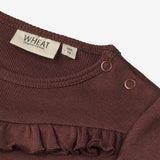 Wheat Main Rib Body Elise | Baby Underwear/Bodies 2118 aubergine