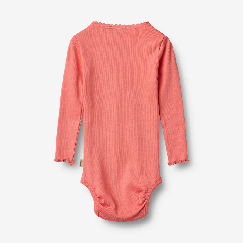 Wheat Main Rib Body L/S Lotta Underwear/Bodies 2216 light coral