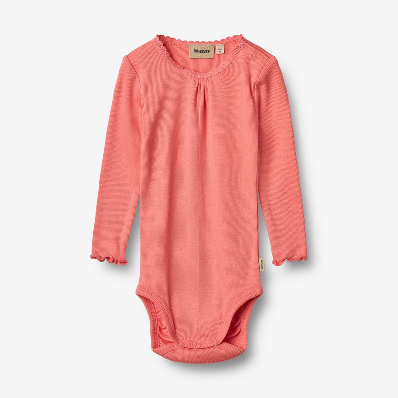 Wheat Main Rib Body L/S Lotta Underwear/Bodies 2216 light coral