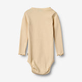 Wheat Main Rib Body L/S Lotta Underwear/Bodies 9430 macadamia