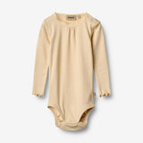 Wheat Main Rib Body L/S Lotta Underwear/Bodies 9430 macadamia