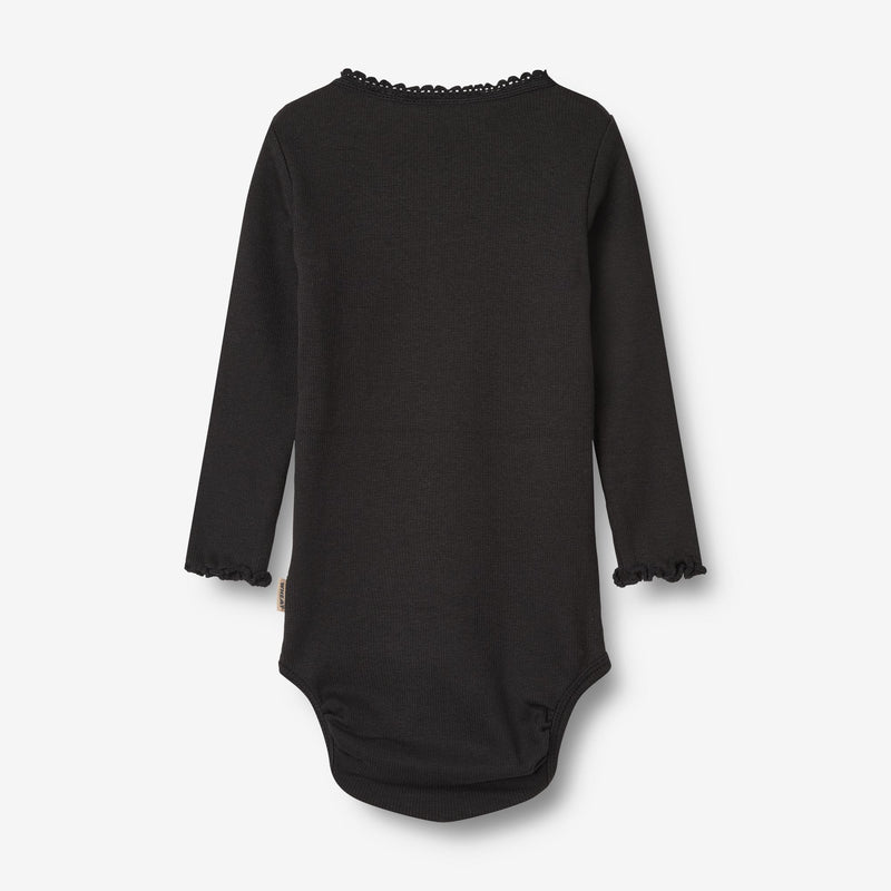 Wheat Main Rib Body L/S Lotta Underwear/Bodies 0021 black