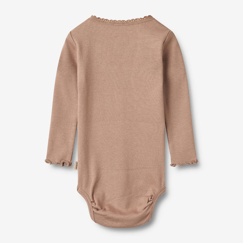 Wheat Main Rib Body L/S Lotta Underwear/Bodies 1164 nougat rose