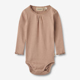 Wheat Main Rib Body L/S Lotta Underwear/Bodies 1164 nougat rose