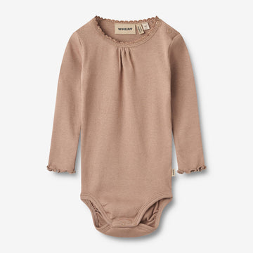 Wheat Main Rib Body L/S Lotta Underwear/Bodies 1164 nougat rose