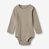 Wheat Main Rib Body L/S Spencer Underwear/Bodies 0072 gravel melange