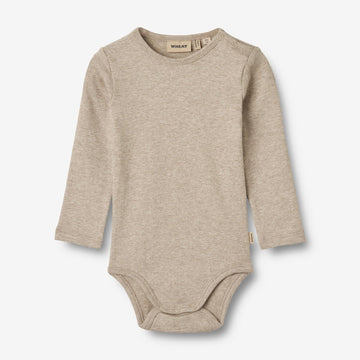 Wheat Main Rib Body L/S Spencer Underwear/Bodies 0072 gravel melange