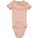 Rib Body Ruffle SS - misty rose