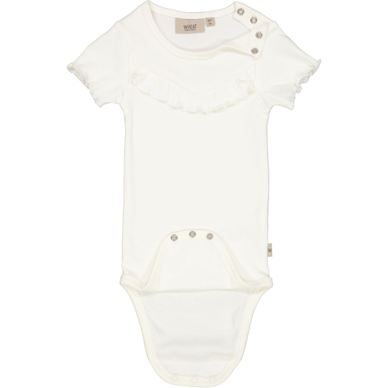 Rib Body Ruffle SS - ivory