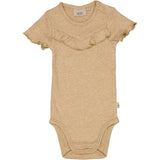 Rib Body Ruffle SS - sand melange