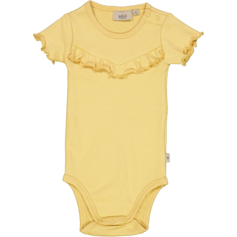 Rib Body Ruffle SS - sahara sun