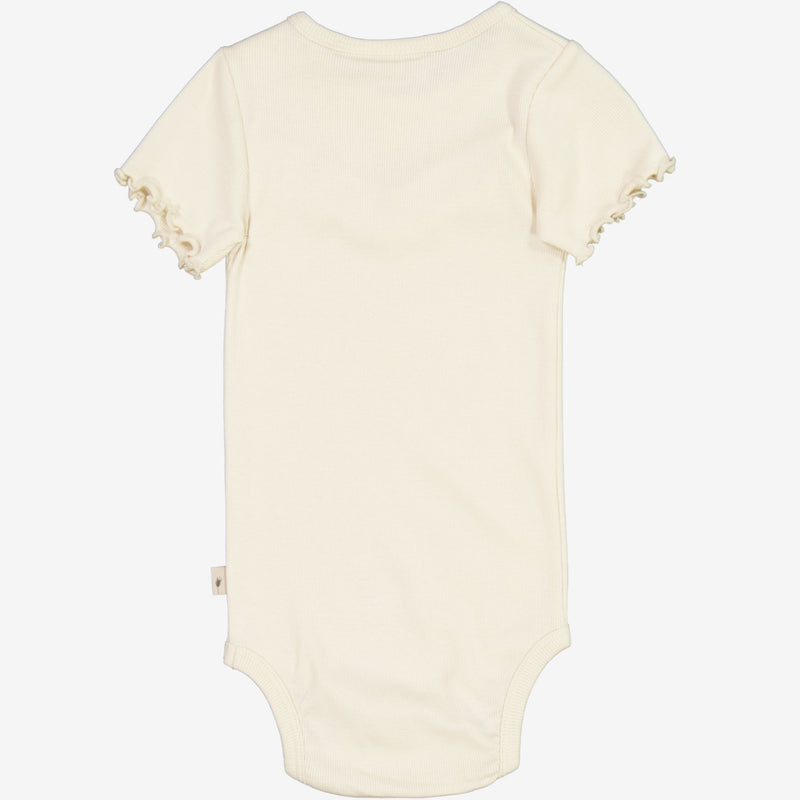 Rib Body Ruffle SS eggshell –