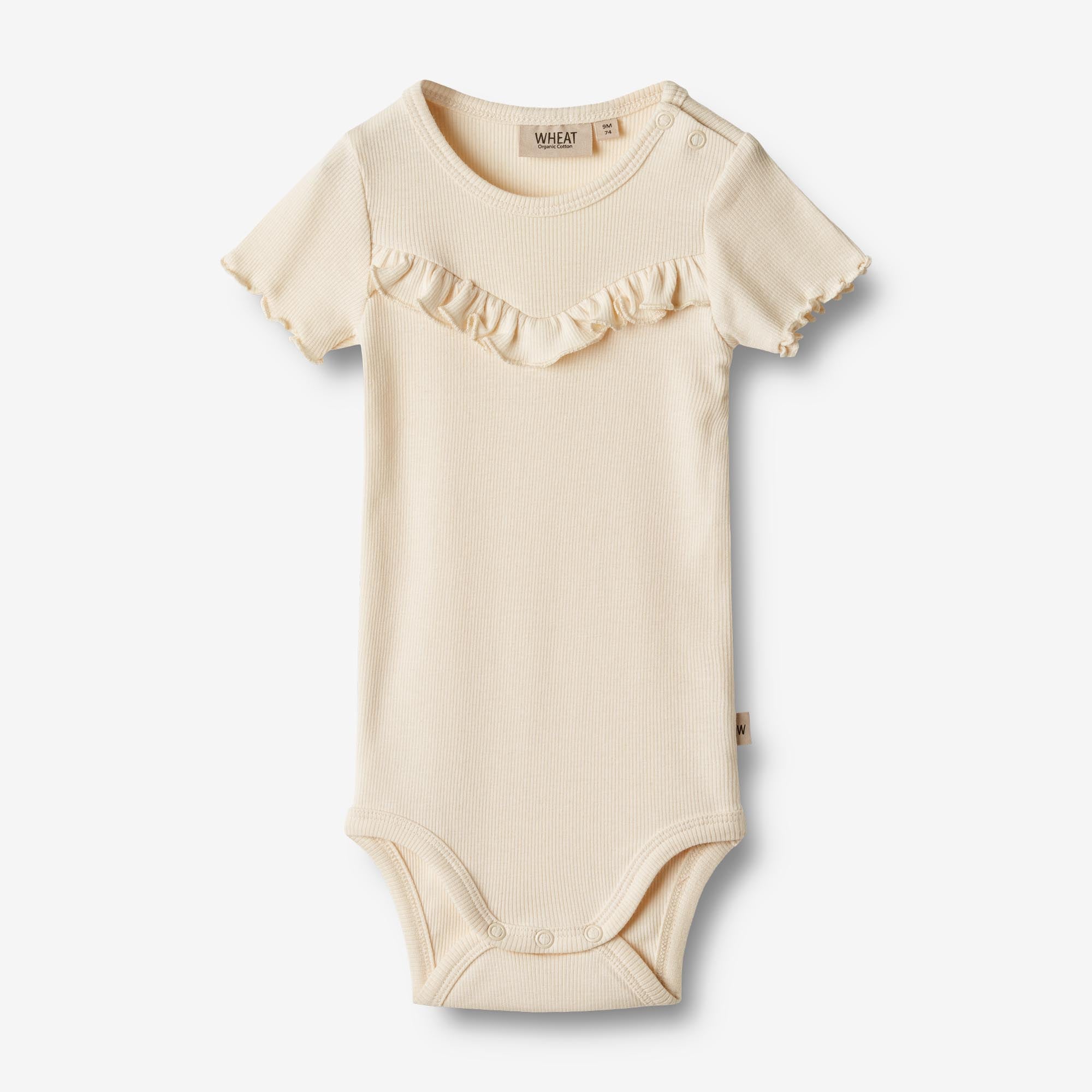 Rib Body Ruffle S/S Edith - cream – Wheat.eu