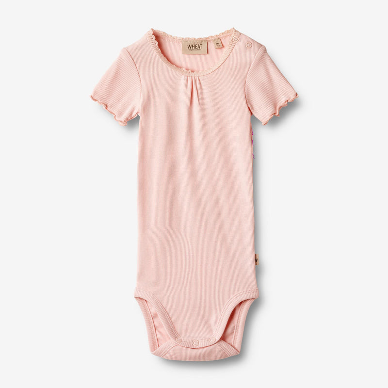 Wheat Main Rib Body S/S Edna | Baby Underwear/Bodies 2281 rose ballet