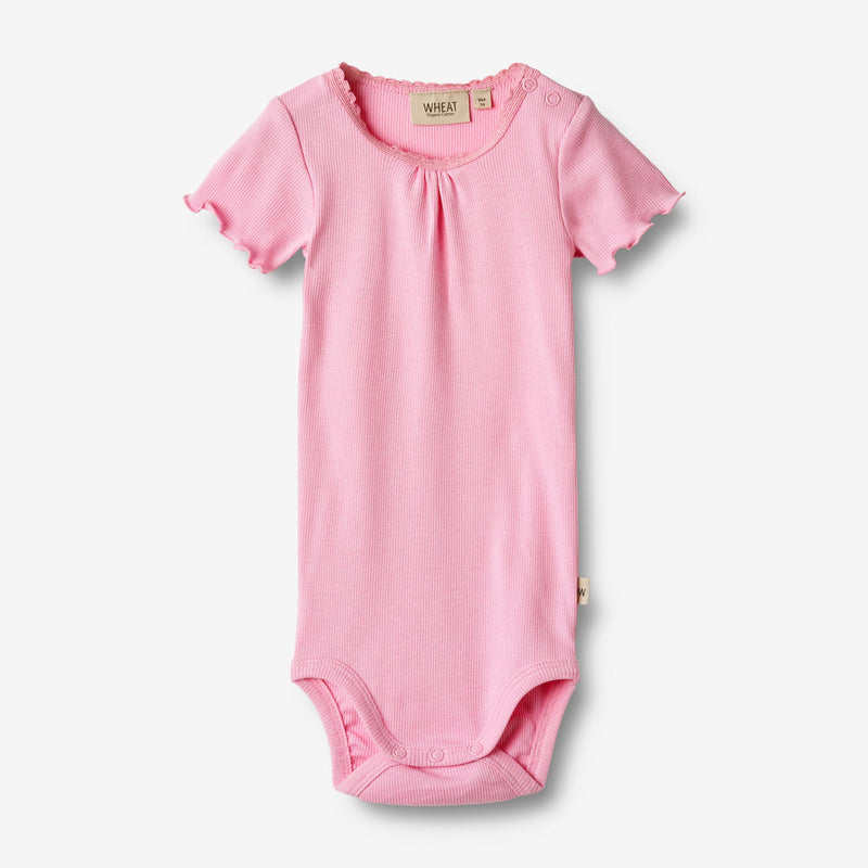 Wheat Main Rib Body S/S Edna | Baby Underwear/Bodies 2356 pink