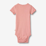 Wheat Main Rib Body S/S Edna | Baby Underwear/Bodies 2509 rosette