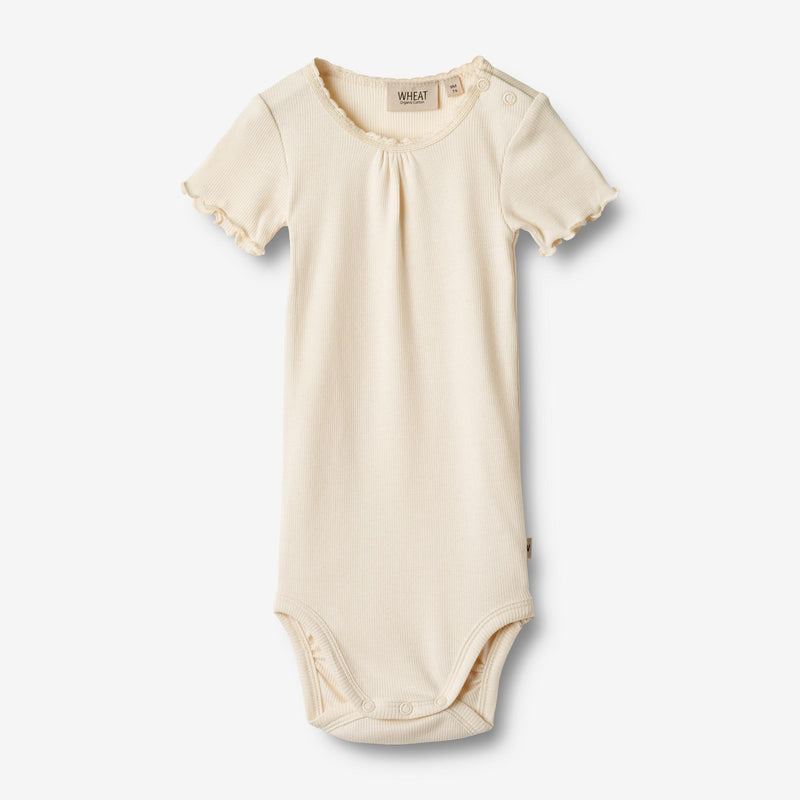 Wheat Main Rib Body S/S Edna | Baby Underwear/Bodies 3171 cream