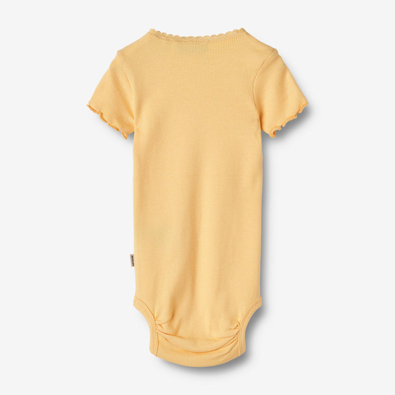 Wheat Main Rib Body S/S Edna | Baby Underwear/Bodies 5001 pale apricot