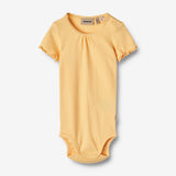 Wheat Main Rib Body S/S Edna | Baby Underwear/Bodies 5001 pale apricot