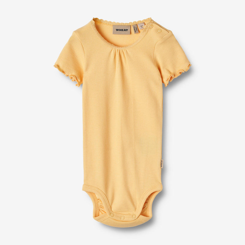 Wheat Main Rib Body S/S Edna | Baby Underwear/Bodies 5001 pale apricot
