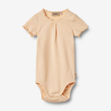 Wheat Main Rib Body S/S Edna | Baby Underwear/Bodies 1251 pale peach