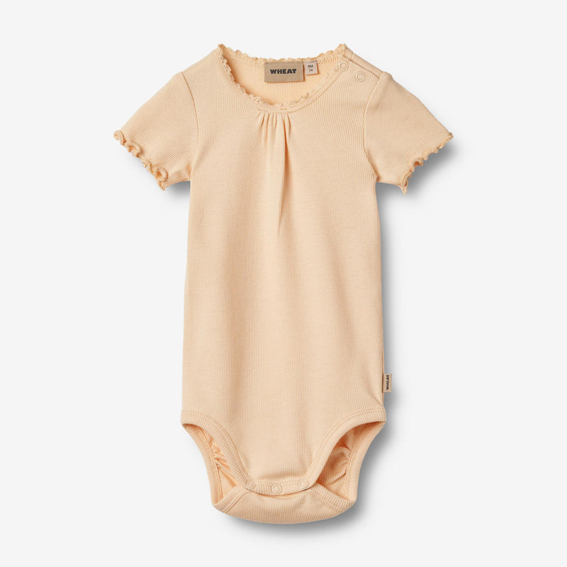 Wheat Main Rib Body S/S Edna | Baby Underwear/Bodies 1251 Pale Peach