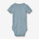Wheat Main Rib Body S/S Timo | Baby Underwear/Bodies 1011 ashley blue