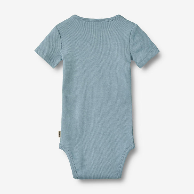 Wheat Main Rib Body S/S Timo | Baby Underwear/Bodies 1011 ashley blue