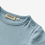 Wheat Main Rib Body S/S Timo | Baby Underwear/Bodies 1011 ashley blue