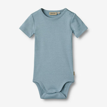 Wheat Main Rib Body S/S Timo | Baby Underwear/Bodies 1011 ashley blue
