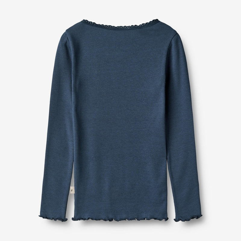 Wheat Main Rib T-Shirt L/S Reese Jersey Tops and T-Shirts 1042 blue waves