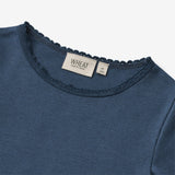 Wheat Main Rib T-Shirt L/S Reese Jersey Tops and T-Shirts 1042 blue waves