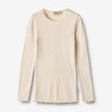 Wheat Main Rib T-Shirt L/S Reese Jersey Tops and T-Shirts 3171 cream