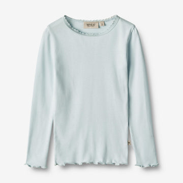Wheat Main Rib T-Shirt L/S Reese Jersey Tops and T-Shirts 4030 light blue