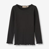 Wheat Main Rib T-Shirt L/S Reese Jersey Tops and T-Shirts 0021 black