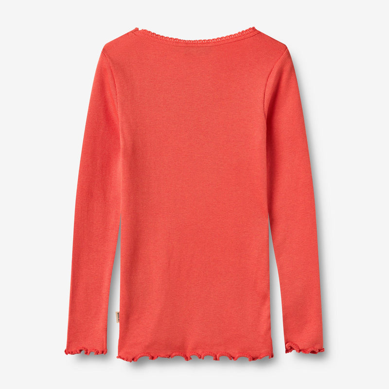 Wheat Main Rib T-Shirt L/S Reese Jersey Tops and T-Shirts 1123 candy red