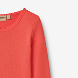 Wheat Main Rib T-Shirt L/S Reese Jersey Tops and T-Shirts 1123 candy red