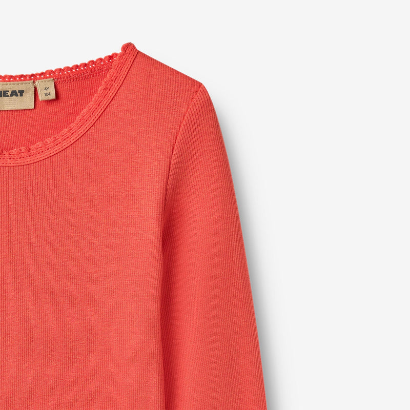 Wheat Main Rib T-Shirt L/S Reese Jersey Tops and T-Shirts 1123 candy red
