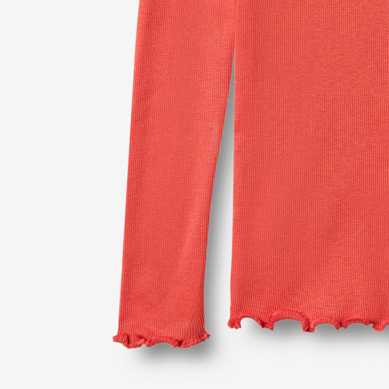 Wheat Main Rib T-Shirt L/S Reese Jersey Tops and T-Shirts 1123 candy red