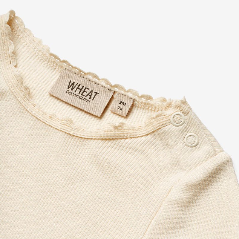Wheat Main Rib T-Shirt L/S Reese Jersey Tops and T-Shirts 3171 cream