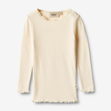 Wheat Main Rib T-Shirt L/S Reese Jersey Tops and T-Shirts 3171 cream