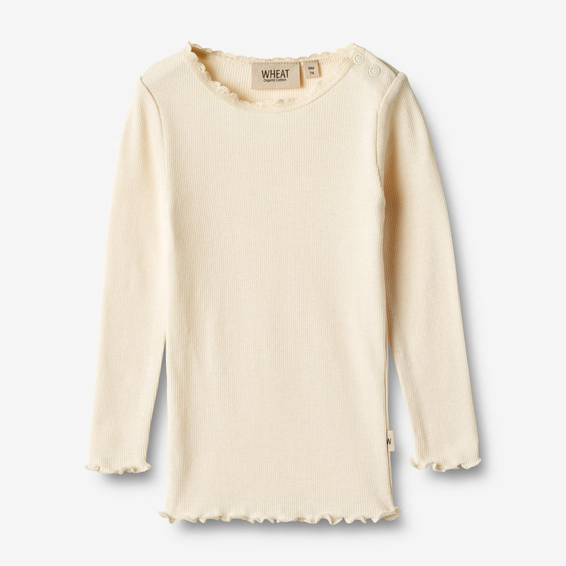 Wheat Main Rib T-Shirt L/S Reese Jersey Tops and T-Shirts 3171 cream