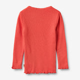 Wheat Main Rib T-Shirt L/S Reese Jersey Tops and T-Shirts 1123 candy red