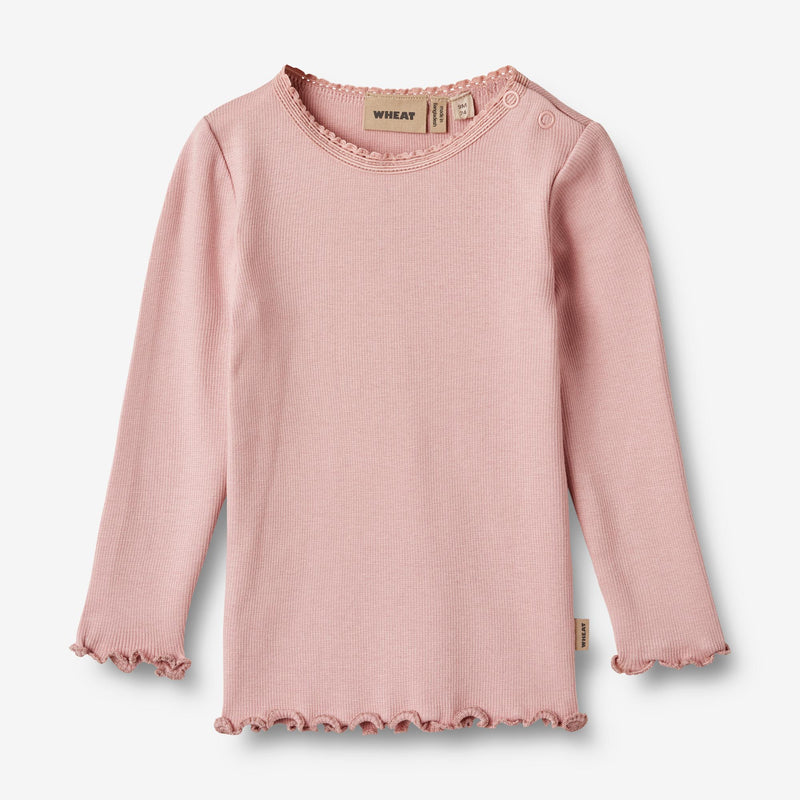 Wheat Main Rib T-Shirt L/S Reese Jersey Tops and T-Shirts 1188 rose frost
