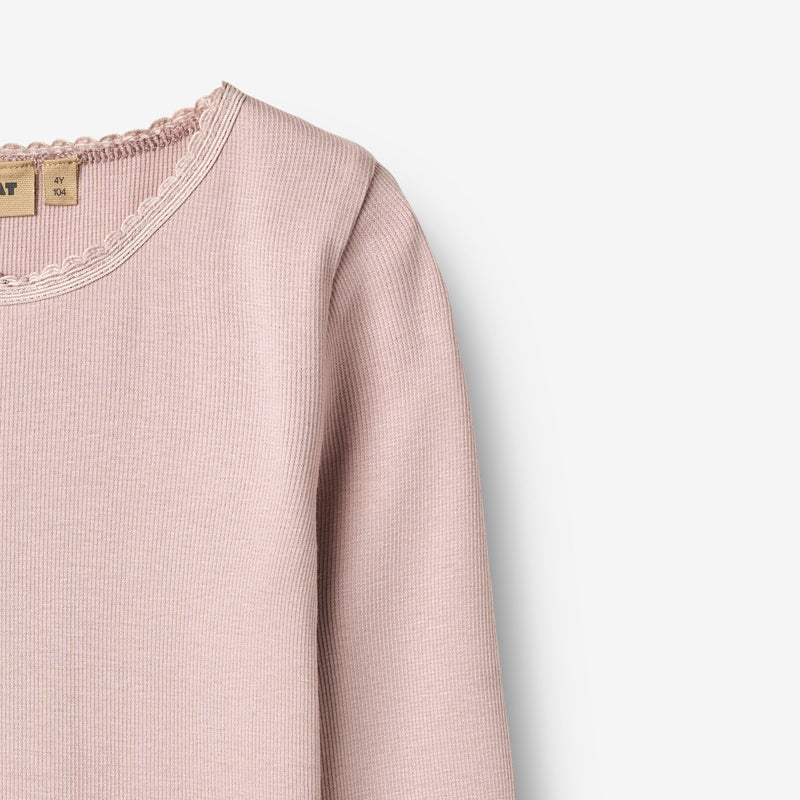 Wheat Main Rib T-Shirt L/S Reese T-Shirt 1354 soft lilac